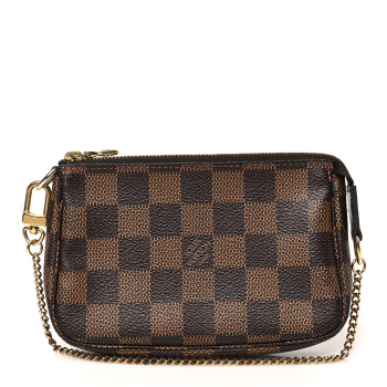 LOUIS VUITTON Damier Ebene Mini Pochette Accessories LOUIS VUITTON Damier Ebene Mini Pochette Accessories