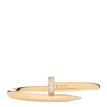 CARTIER 18K Yellow Gold Diamond Large Juste Un Clou Bracelet 18