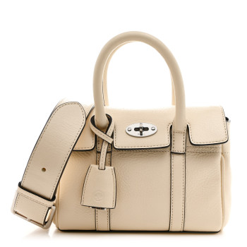 MULBERRY Classic Grain Mini Bayswater White MULBERRY Classic Grain Mini Bayswater White