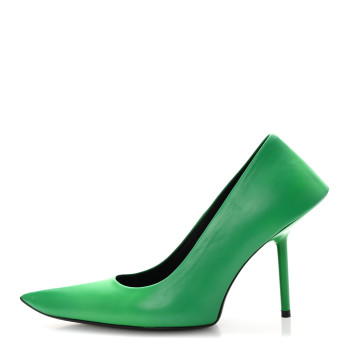 BALENCIAGA Soft Calfskin Essex 110mm Pumps 38.5 Green
