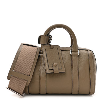 GUCCI Piuma Calfskin Jumbo GG Embossed Mini Duffle Bag Good Taupe