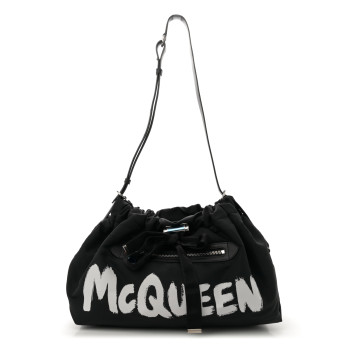 ALEXANDER MCQUEEN Nylon Medium Bundle Black White ALEXANDER MCQUEEN Nylon Medium Bundle Black White