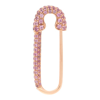 ANITA KO 18K Rose Gold Pink Sapphire Safety Pin Earring