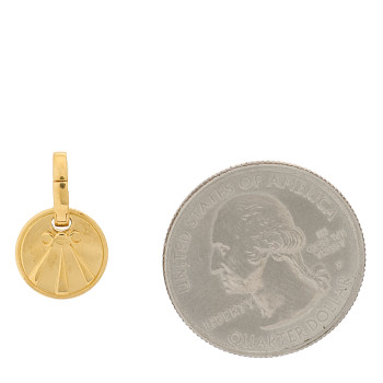 FOUNDRAE 18K Yellow Gold Diamond Miniature Mind Body Soul Wholeness Medallion Annex Link Pendant FOUNDRAE 18K Yellow Gold Diamond Miniature Mind Body Soul Wholeness Medallion Annex Link Pendant