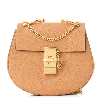 CHLOE Grained Lambskin Mini Drew Shoulder Bag Softy Brown CHLOE Grained Lambskin Mini Drew Shoulder Bag Softy Brown