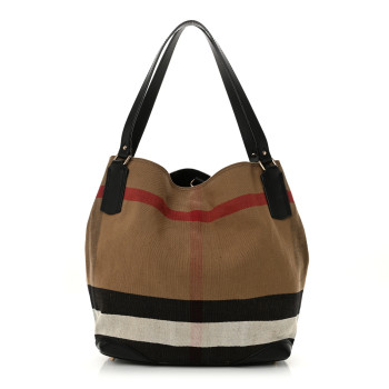 BURBERRY Canvas Mega Check Medium Maidstone Black