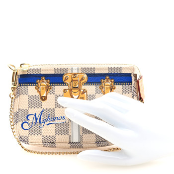 LOUIS VUITTON Damier Azur Summer Trunks Mykonos Mini Pochette Accessories LOUIS VUITTON Damier Azur Summer Trunks Mykonos Mini Pochette Accessories
