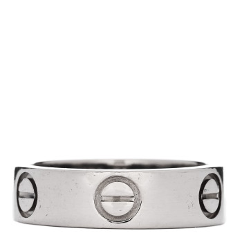 CARTIER 18K White Gold 5.5mm LOVE Ring 50 5.5