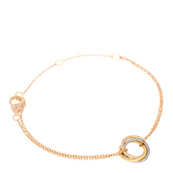 CARTIER 18K Pink Yellow White Gold Trinity Bracelet