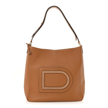 DELVAUX Grained Calfskin Pin Surpique Bucket Vegetal Ivory