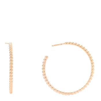 VAN CLEEF & ARPELS 18K Rose Gold Small Perlee Hoop Earrings