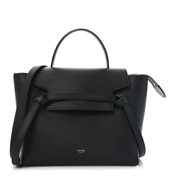 CELINE Grained Calfskin Micro Belt Bag Black CELINE Grained Calfskin Micro Belt Bag Black