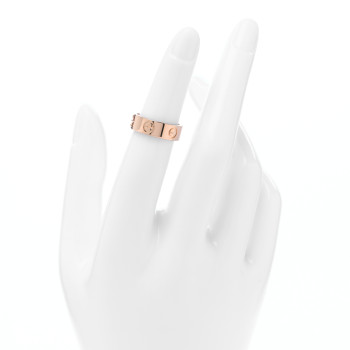 CARTIER 18K Pink Gold 3.5mm LOVE Wedding Band Ring 48 4.5