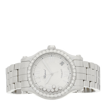CHOPARD Stainless Steel Diamond Bezel 36mm Happy Sport Automatic Watch Silver CHOPARD Stainless Steel Diamond Bezel 36mm Happy Sport Automatic Watch Silver