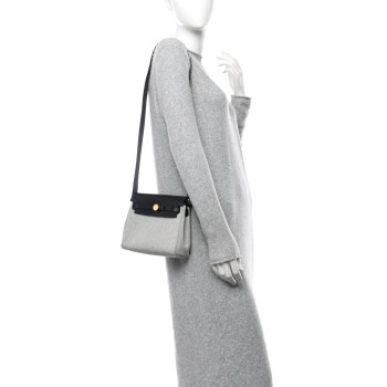 HERMES Military Toile Vache Hunter Herbag Zip Retourne 20 Ecru Black HERMES Military Toile Vache Hunter Herbag Zip Retourne 20 Ecru Black