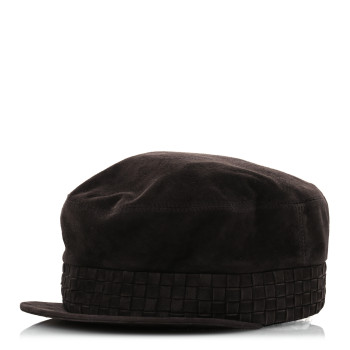 HERMES Suede Casquette Cabourg Cliquetis Cap 57 Marron Ebene HERMES Suede Casquette Cabourg Cliquetis Cap 57 Marron Ebene