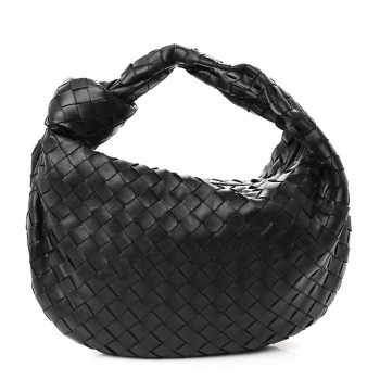 BOTTEGA VENETA Nappa Intrecciato Teen Jodie Hobo Black BOTTEGA VENETA Nappa Intrecciato Teen Jodie Hobo Black