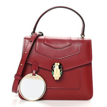 BULGARI Calfskin Serpenti Forever Top Handle Red BULGARI Calfskin Serpenti Forever Top Handle Red