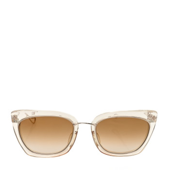 CHROME HEARTS Metal Transparent Acetate Betty Lou II Sunglasses Clear Gold