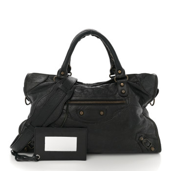 BALENCIAGA Agneau Classic Hardware City Black