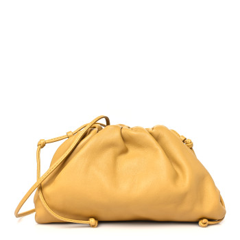 BOTTEGA VENETA Butter Calfskin The Mini Pouch Butterscotch BOTTEGA VENETA Butter Calfskin The Mini Pouch Butterscotch