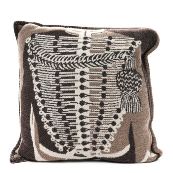 HERMES Wool Cashmere Brandebourgs Pillow Ecorce HERMES Wool Cashmere Brandebourgs Pillow Ecorce