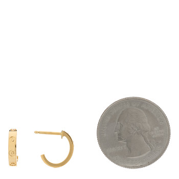 CARTIER 18K Yellow Gold Small LOVE Hoop Earrings