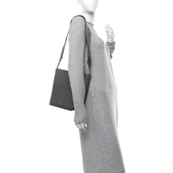 CELINE Soft Grained Calfskin Small Sangle Bucket Bag Kohl CELINE Soft Grained Calfskin Small Sangle Bucket Bag Kohl