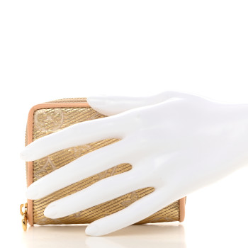 LOUIS VUITTON Monoglam Zippy Coin Purse Beige LOUIS VUITTON Monoglam Zippy Coin Purse Beige