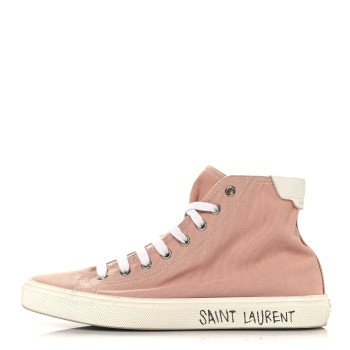 SAINT LAURENT Canvas Womens Malibu High Top Sneakers 37 Ballet Pink SAINT LAURENT Canvas Womens Malibu High Top Sneakers 37 Ballet Pink