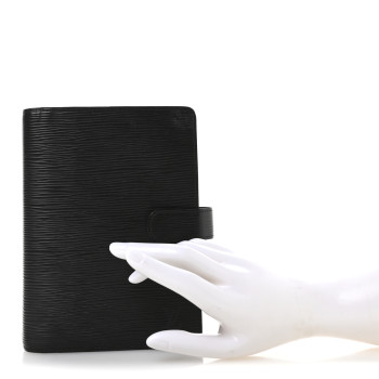LOUIS VUITTON Epi Medium Ring Agenda Cover Black LOUIS VUITTON Epi Medium Ring Agenda Cover Black