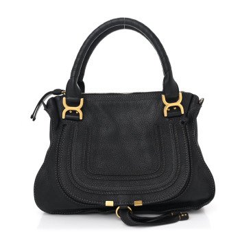 CHLOE Calfskin Medium Marcie Satchel Black CHLOE Calfskin Medium Marcie Satchel Black