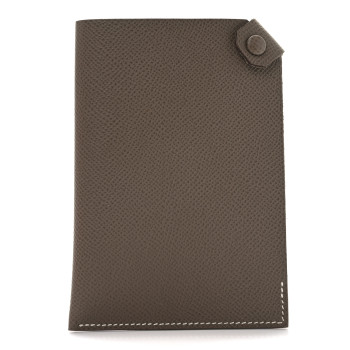 HERMES Epsom Tarmac PM Passport Holder Etoupe HERMES Epsom Tarmac PM Passport Holder Etoupe