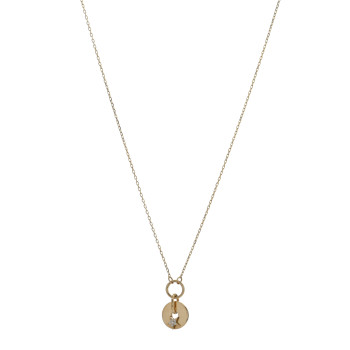FOUNDRAE 18K Yellow Gold Diamond Star Symbol Disk Drop Necklace FOUNDRAE 18K Yellow Gold Diamond Star Symbol Disk Drop Necklace