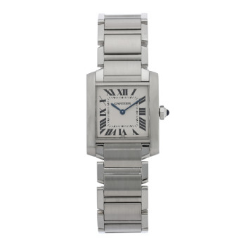 CARTIER Stainless Steel 25mm Tank Francaise Quartz Watch