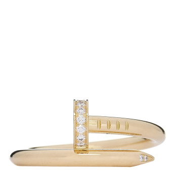 CARTIER 18K Yellow Gold Diamond Juste Un Clou Ring 58 8.5