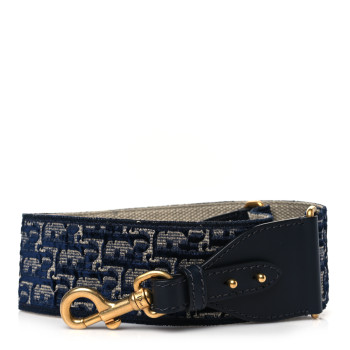 CHRISTIAN DIOR Velvet Oblique Shoulder Strap Blue
