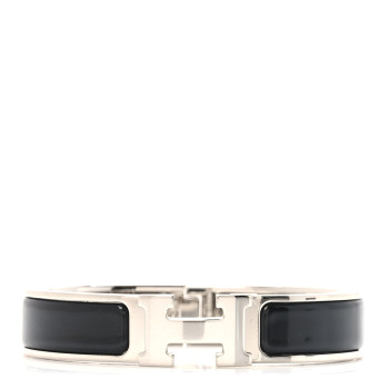 HERMES Enamel Narrow Clic Clac H Bracelet PM Black HERMES Enamel Narrow Clic Clac H Bracelet PM Black