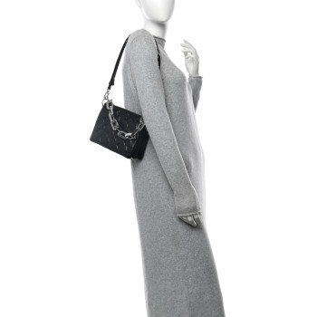 LOUIS VUITTON Lambskin Embossed Monogram Coussin BB Black LOUIS VUITTON Lambskin Embossed Monogram Coussin BB Black