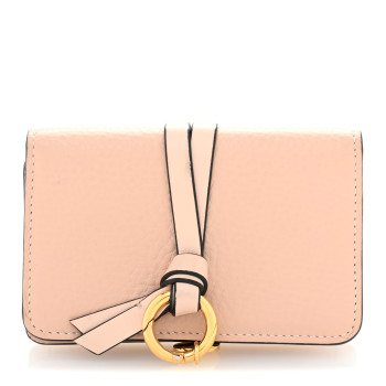 CHLOE Calfskin Alphabet Card Holder Cement Pink CHLOE Calfskin Alphabet Card Holder Cement Pink
