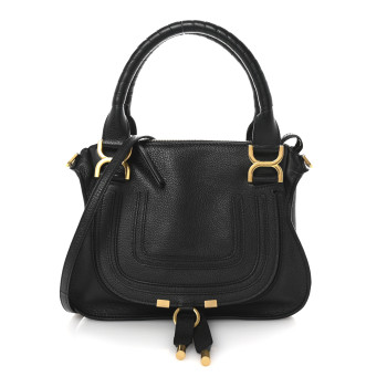 CHLOE Calfskin Small Marcie Satchel Black CHLOE Calfskin Small Marcie Satchel Black