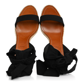 CHRISTIAN LOUBOUTIN Canvas Du Desert 110 Espadrille Wedges 41 Black CHRISTIAN LOUBOUTIN Canvas Du Desert 110 Espadrille Wedges 41 Black