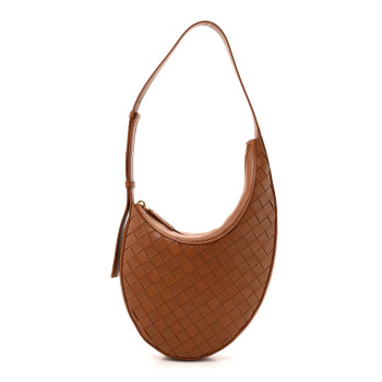 BOTTEGA VENETA Nappa Intrecciato Small Drop Shoulder Bag Wood BOTTEGA VENETA Nappa Intrecciato Small Drop Shoulder Bag Wood