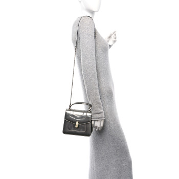 BULGARI Metallic Calfskin Serpenti Forever Top Handle Silver BULGARI Metallic Calfskin Serpenti Forever Top Handle Silver