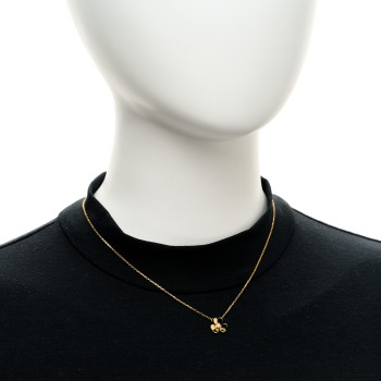 VAN CLEEF & ARPELS 18K Yellow Gold Diamond Mini Frivole Pendant Necklace