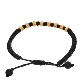 DAVID YURMAN 18K Yellow Gold Nylon Fortune Woven Bracelet Black DAVID YURMAN 18K Yellow Gold Nylon Fortune Woven Bracelet Black