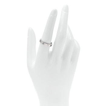 CARTIER 18K White Gold 3.5mm LOVE Wedding Band Ring 56 7.75