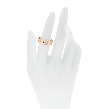 BULGARI 18K Rose Gold Diamond 6mm Serpenti Viper Band Ring 52 6 BULGARI 18K Rose Gold Diamond 6mm Serpenti Viper Band Ring 52 6