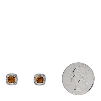 DAVID YURMAN Sterling Silver Diamond Citrine 5mm Petite Albion Earrings DAVID YURMAN Sterling Silver Diamond Citrine 5mm Petite Albion Earrings