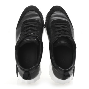 HERMES Goatskin Suede Goatskin Mens Bouncing Sneakers 43.5 Black HERMES Goatskin Suede Goatskin Mens Bouncing Sneakers 43.5 Black